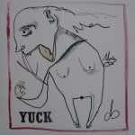 Yuck vinyl cover art signed. Photo by Hans Morgenstern.