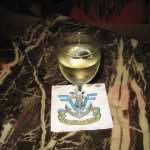 My wine glass during Yuck on the Weezer cruise, Jan. 20, 2012. Photo by Hans Morgensten