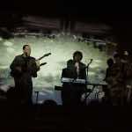 Ed Matus (left) with members of Waterford Landing, Alex Caso and Richard Rippe (to right)