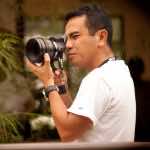 Yam Larans at work. Image courtesy of the director/cinematographer