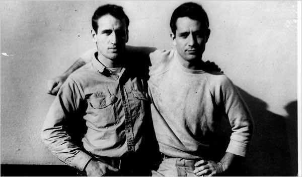 Neal Cassady and Jack Kerouac. Photo by Carolyn Cassady.