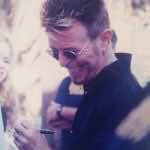 David Bowie by Kelley Curtis outside Chili Pepper2 10-7-97